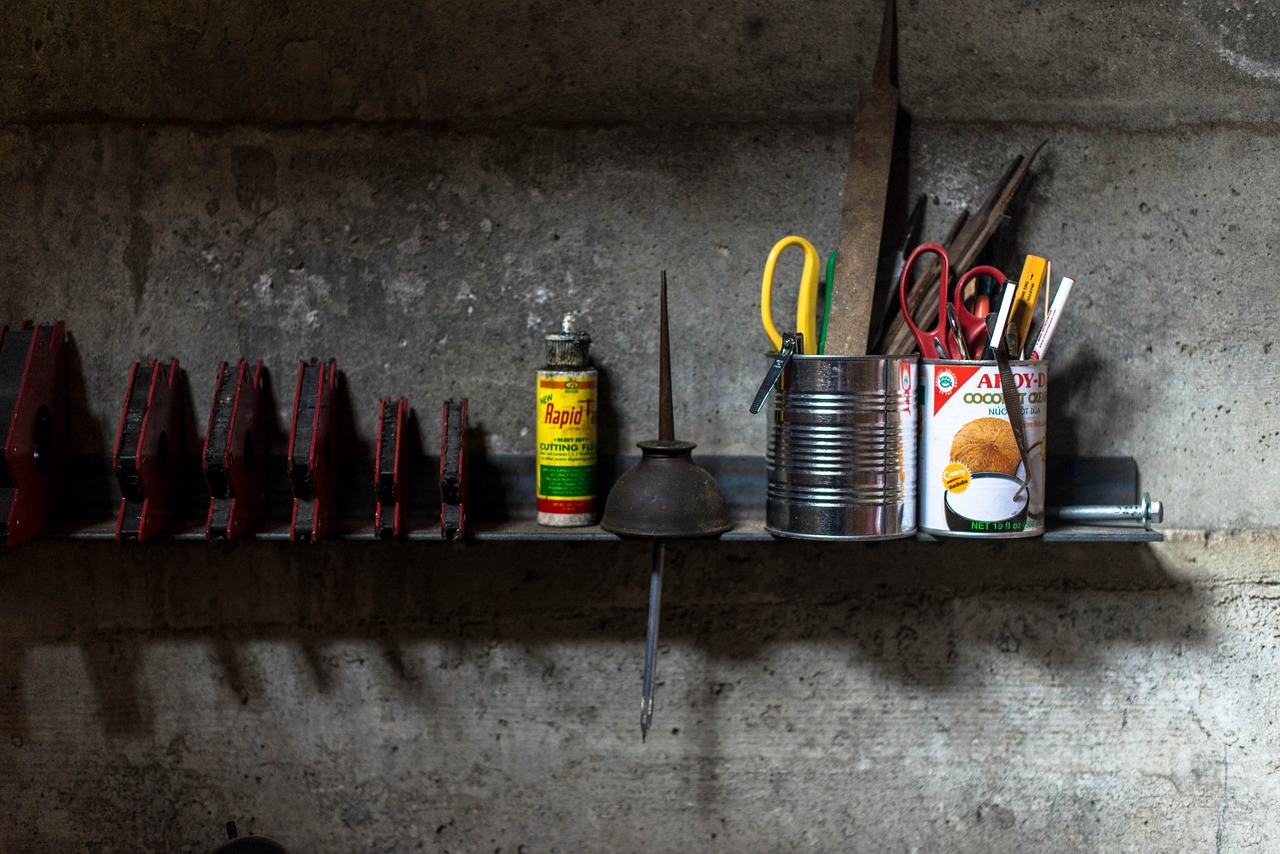 Garage Werkstatt Regal Brett Werkzeug Schere