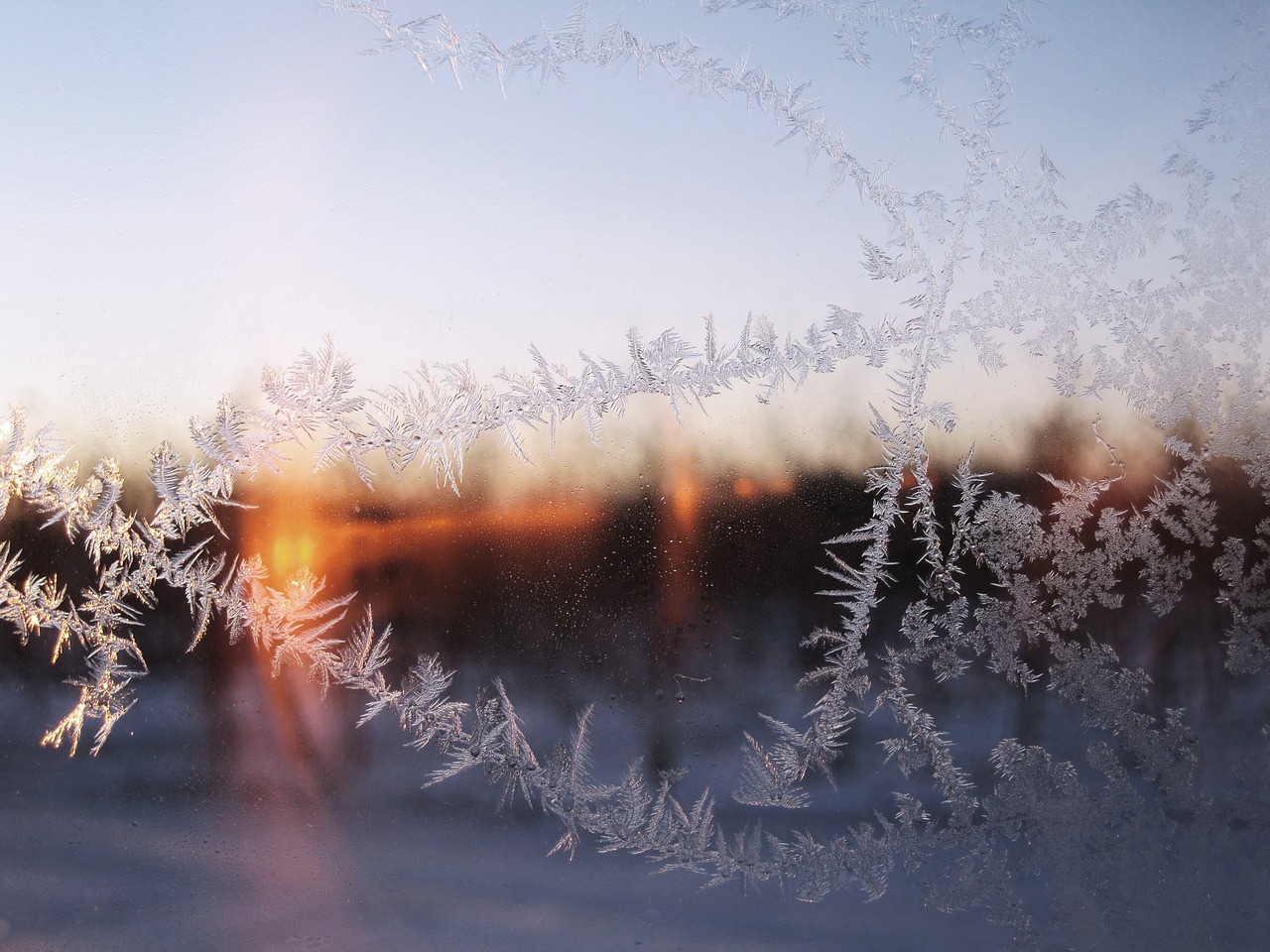 Winter Frost Schnee Kälte Fenster